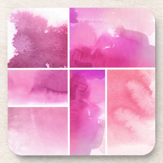 Reeks waterverf abstracte hand geschilderd 3 drankjes onderzetter (Voorkant)