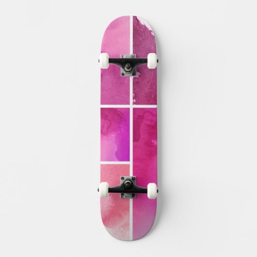 Reeks waterverf abstracte hand geschilderd 3 skateboard (Voorkant)