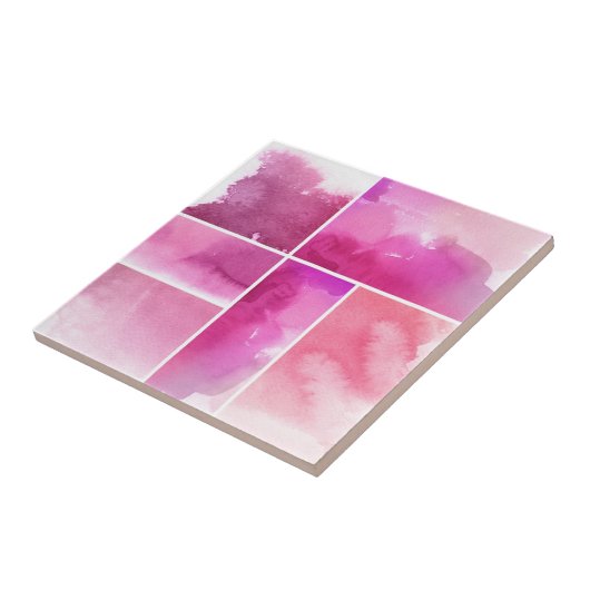 Reeks waterverf abstracte hand geschilderd 3 tegeltje (Zijkant)