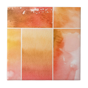 Reeks waterverf abstracte hand geschilderd 4 tegeltje