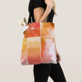 Reeks waterverf abstracte hand geschilderd 4 tote bag (Dichtbij)