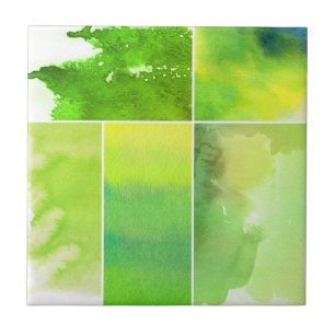 Reeks waterverf abstracte handbeschilderd tegeltje