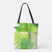 Reeks waterverf abstracte handbeschilderd tote bag (Achterkant)