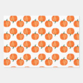 Reeks waterverf pompoenen inpakpapier vel (Voorkant 2)
