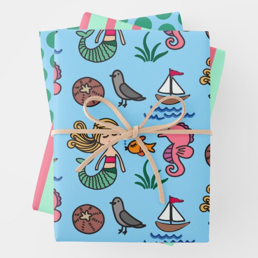 Reeks zee reddingszeepaardverdampingspapier inpakpapier vel (In situ)