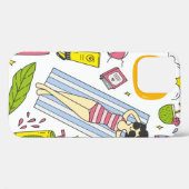 Reeks zomerdoedelen op witte achtergrond  d Case-Mate iPhone case (Achterkant (horizontaal))