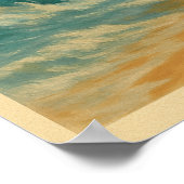 Reel Beach Shark Fishing Pin Up -Retro Coastal Ar Poster (Hoek)