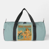 Reel Beach Shark Fishing Pin-Up Retro Coastal Blue Plunjezak (Achterkant)