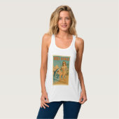 Reel Beach Shark Fishing Pin-Up Retro Coastal Life Tanktop (Volledige Voorkant)