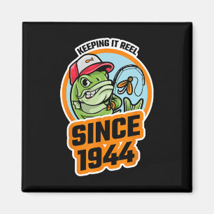 Reel blijven sinds 1944 Visser Visvrouw B Magneet