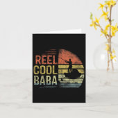 Reel Cool Baba Vist cadeaus Baba Verjaardag Kaart (Gele Bloem)