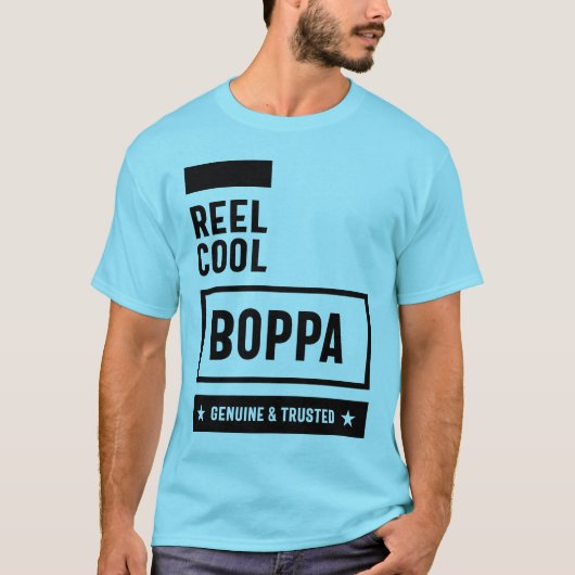 Reel Cool Boppa Grandpa Vaderdag Gift T-shirt (Voorkant)