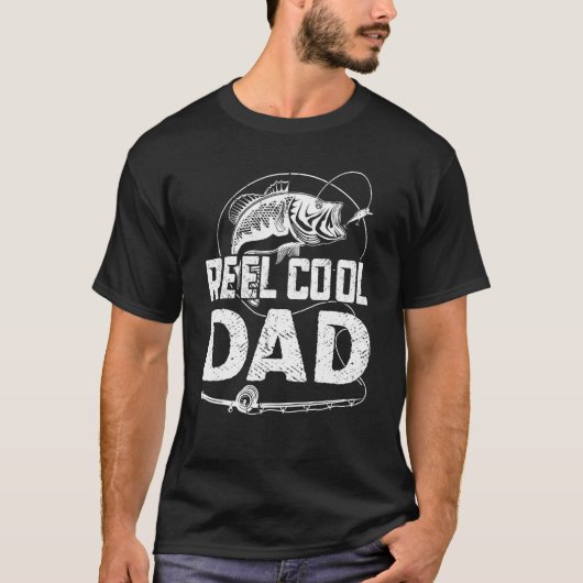 Reel Cool Dad Angling Hunting Vist 1 T-shirt (Voorkant)