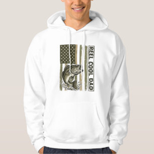 Reel Cool Dad Bass Fishing Vlag Vector Design_1 Hoodie