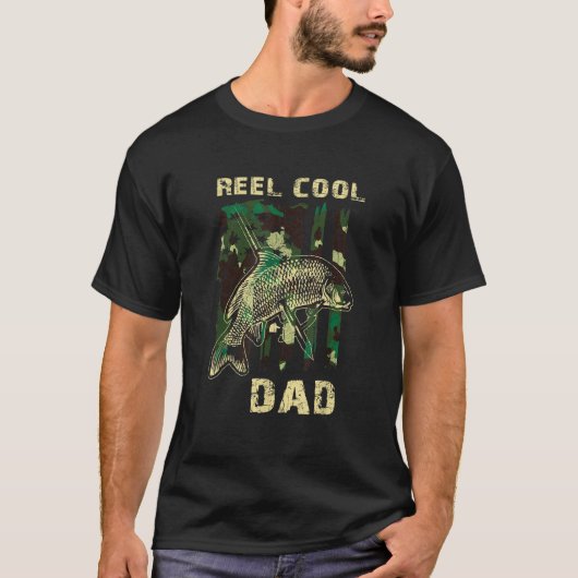 Reel Cool Dad Bowfish Bow Fisherman Camouflage T-shirt (Voorkant)