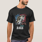Reel Cool Dad Camouflage American Flag Father's Da T-shirt (Voorkant)