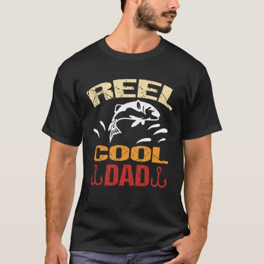 Reel Cool Dad Dead Fishing Walking Dog Wet Fly Beg T-shirt (Voorkant)