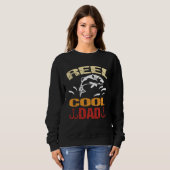 Reel Cool Dad Dead Fishing Walking Dog Wet Fly Beg Trui (Voorkant volledig)