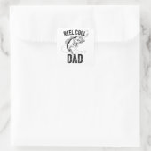 Reel Cool Dad Fathers Day Vist Gift Fisherman Vierkante Sticker (Tas)