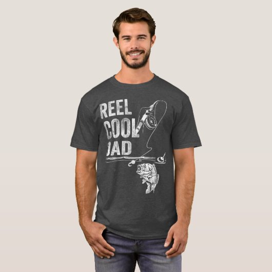 Reel Cool Dad Fish Vist Vaders Day Gift T-shirt (Voorkant volledig)