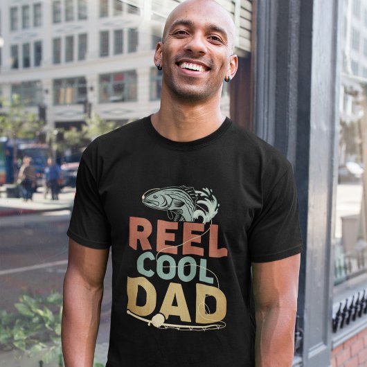 Reel Cool Dad Fisherman Dad T-shirt