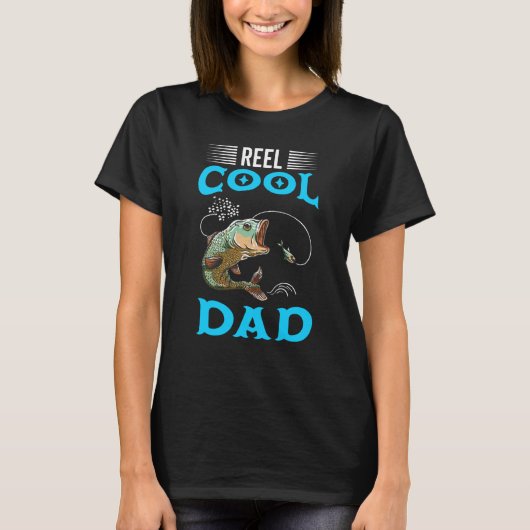 Reel Cool Dad Fishing Bottom Jumping Trolling Papa T-shirt (Voorkant)