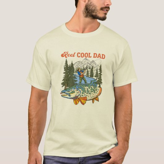 Reel Cool Dad Fishing Father’s Day Gift for Angler T-shirt (Voorkant)