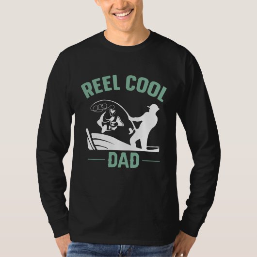 Reel Cool Dad Fishing Rure Structure Spoon Papa Da T-shirt (Voorkant)