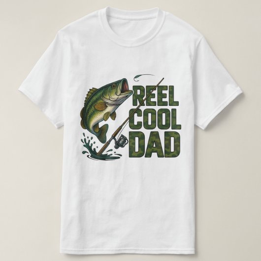 Reel Cool Dad | Grappig Gevist Vaderdag T-shirt (Design voorkant)