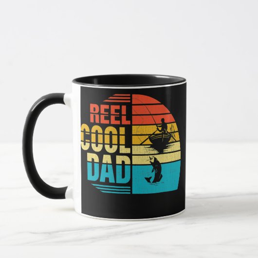 Reel Cool Dad Vaderdag Gift voor Geviste papa Mok (Links)