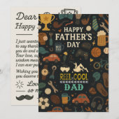 Reel Cool Dad Vaders Dag Gift Kaarten Daddy (Voorkant / Achterkant)
