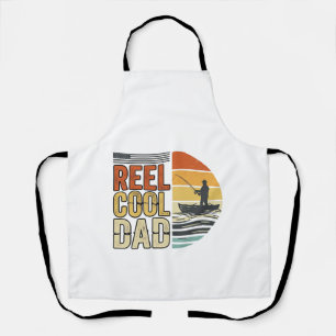 Reel Cool Dad Vintage Visserij T-Shirt Design_1 Schort
