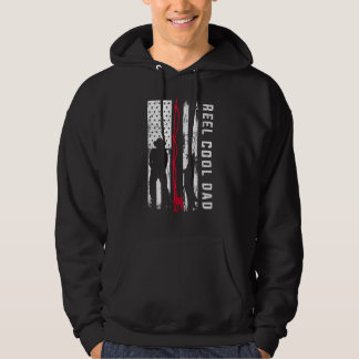 Reel Cool Dad Vissen Amerikaanse vlag Hoodie
