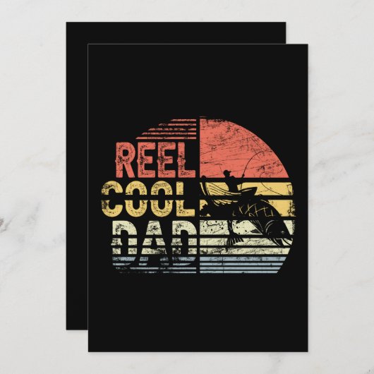Reel Cool Dad Vissen Lover Kaart (Voorkant / Achterkant)