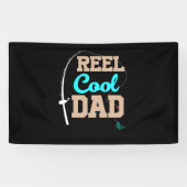 Reel Cool Dad Vist Fathers Day Gift Vist Spandoek (Horizontaal)