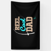 Reel Cool Dad Vist Fathers Day Gift Vist Spandoek (Verticaal)