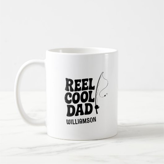 Reel Cool Dad Vist Grappig Vaders dag cadeau Koffiemok (Links)