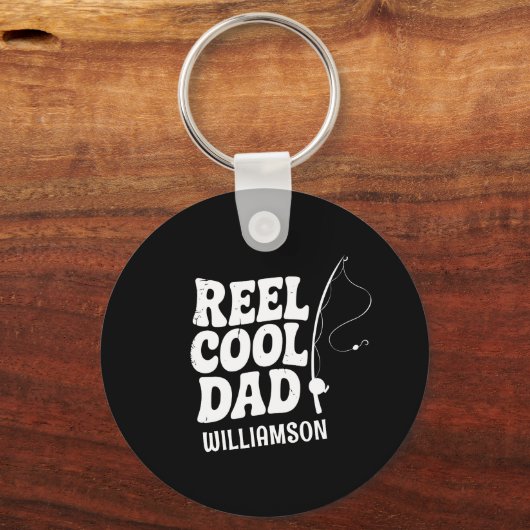 Reel Cool Dad Vist Grappig Vaders dag cadeau Sleutelhanger (Achterkant)