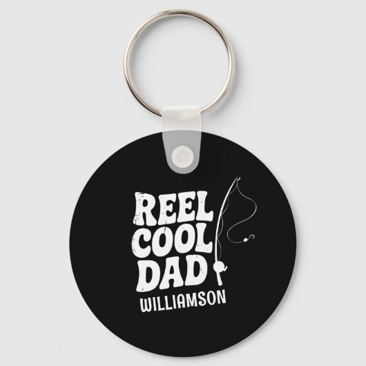 Reel Cool Dad Vist Grappig Vaders dag cadeau Sleutelhanger (Achterkant)