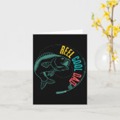Reel Cool Dad Vist Kaart (Gele Bloem)