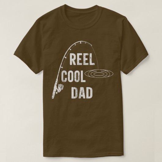 Reel Cool Dad Vist Lover papa Funny Vader's D T-shirt (Design voorkant)