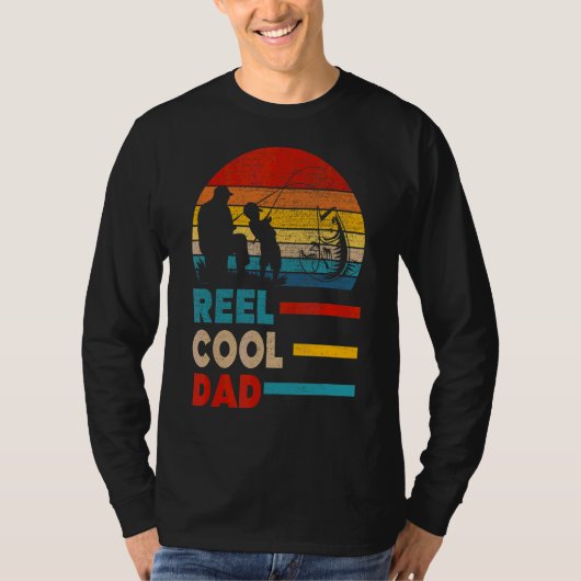 Reel Cool Dad Vist Retro Vaderdag 1 T-shirt (Voorkant)