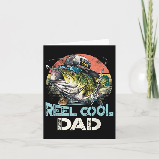 Reel Cool Dad Vist Retro Vaderdag Kaart (Voorkant)