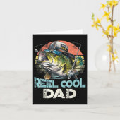 Reel Cool Dad Vist Retro Vaderdag Kaart (Gele Bloem)