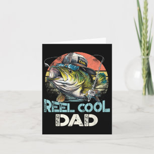 Reel Cool Dad Vist  Retro Vaderdag Kaart