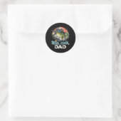 Reel Cool Dad Vist  Retro Vaderdag Ronde Sticker (Tas)