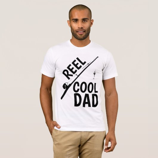 REEL COOL DAD VIST T-SHIRTS (Voorkant volledig)