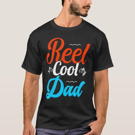 Reel Cool Dad Vist Topwater Lure Troll Spoon T-shirt (Voorkant)