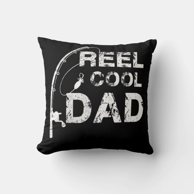 Reel Cool Dad Vist Vaderdag Gift Kussen (Voorkant)