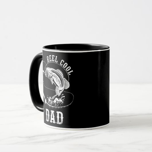 Reel Cool Dad Vist Vaderdag Gift Mok (Voorkant links)